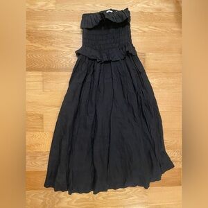 Doen Asteria Ramie Strapless Ruffle Dress | size M